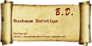 Buxbaum Dorottya névjegykártya